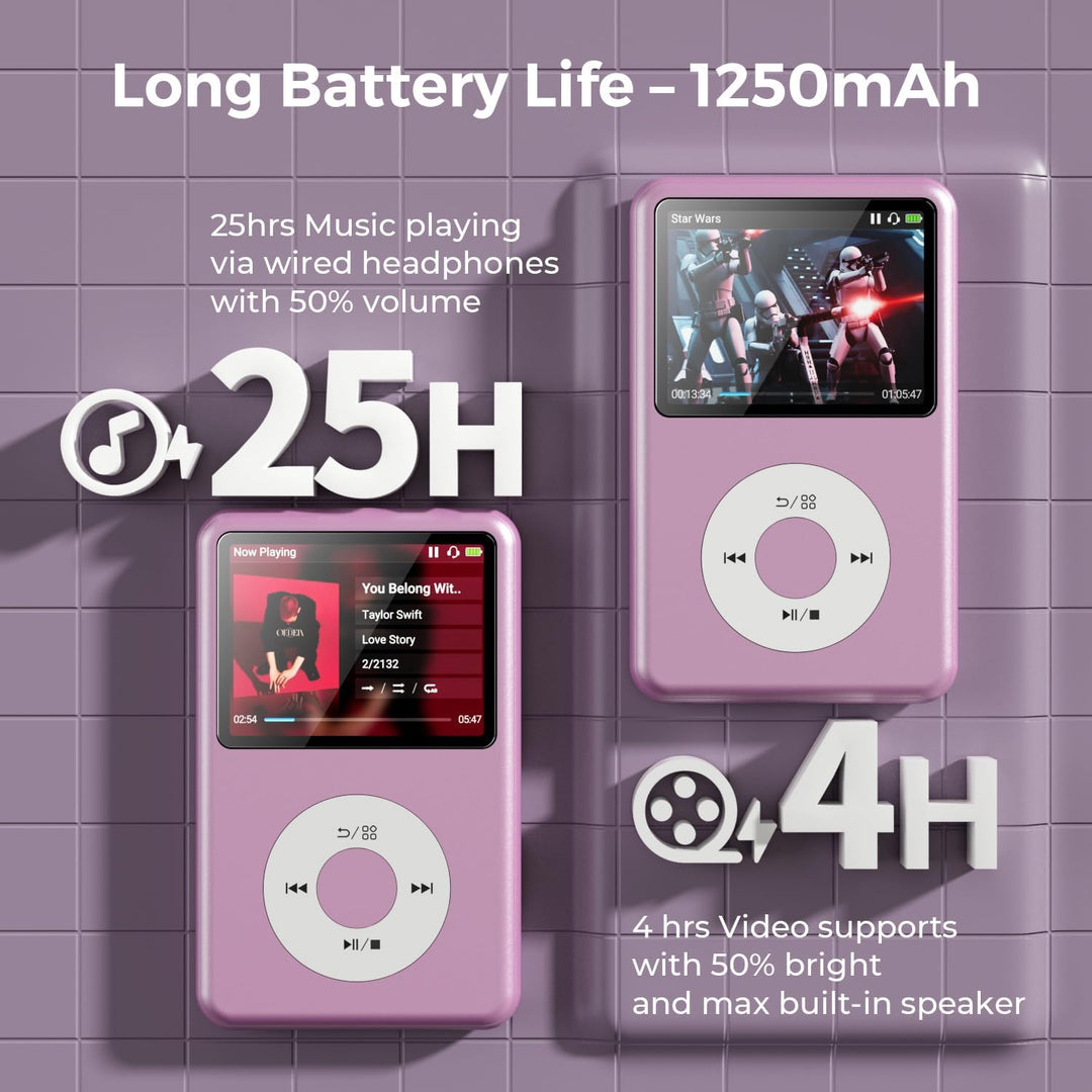 Innioasis Y1 64GB MP3 Player - Zeitlose Klasse: Touch Wheel-Steuerung, Bluetooth, Video-Player, Hörb