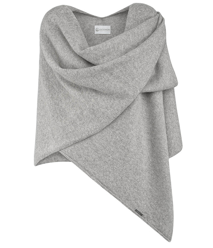 GIESSWEIN Merino Lambswool Cape - Eleganter Feinstrick Überwurf aus Lammwolle, Merinowolle Cape für