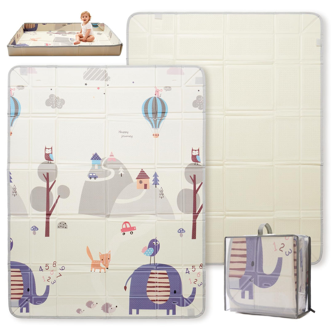 Faltbare Krabbelmatte Baby – Grosse Schaumstoff Spielmatte Baby Faltbar für Babys &amp; Kleinkinder – Wa