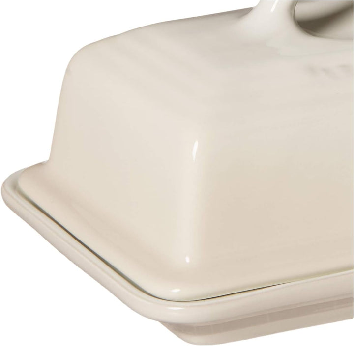 Le Creuset Steinzeug Butterdose, 900 g, 17 x 12.5 x 9 cm, Meringue