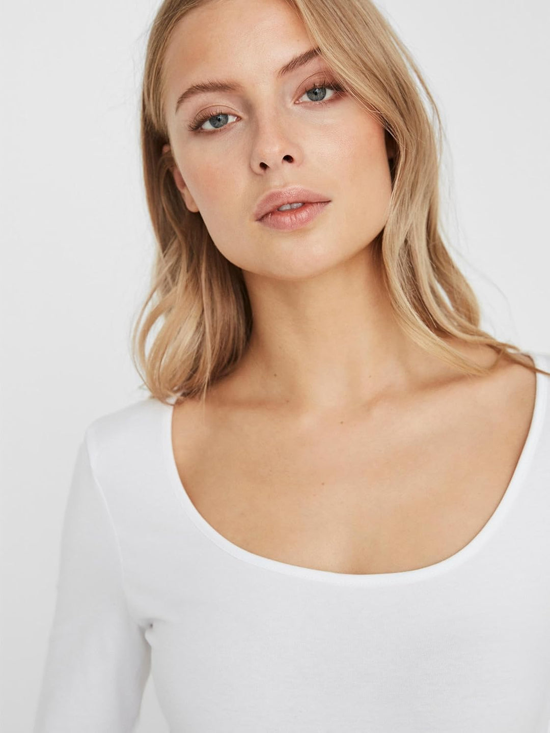 VERO MODA Damen Vmmaxi My Ls Soft Uneck Ga Noos Langarmshirts XL 2x Schwarz, 1x Bright White, XL 2x