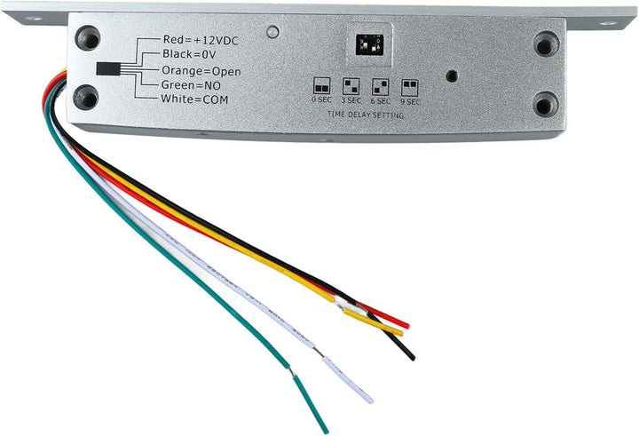 DC 12 V 5 Zeilen Elektrisches Riegelschloss – Schmales Riegel-Fallriegel-Türschloss mit Zeitverzöger