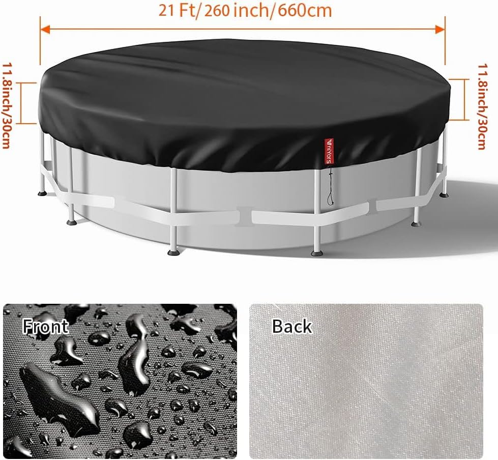 Poolabdeckung FüR Stock Tank Pool, 420 D Oxford-Stoffpoolplane Und Pool Abdeckplane, Uv-Schutz Pool