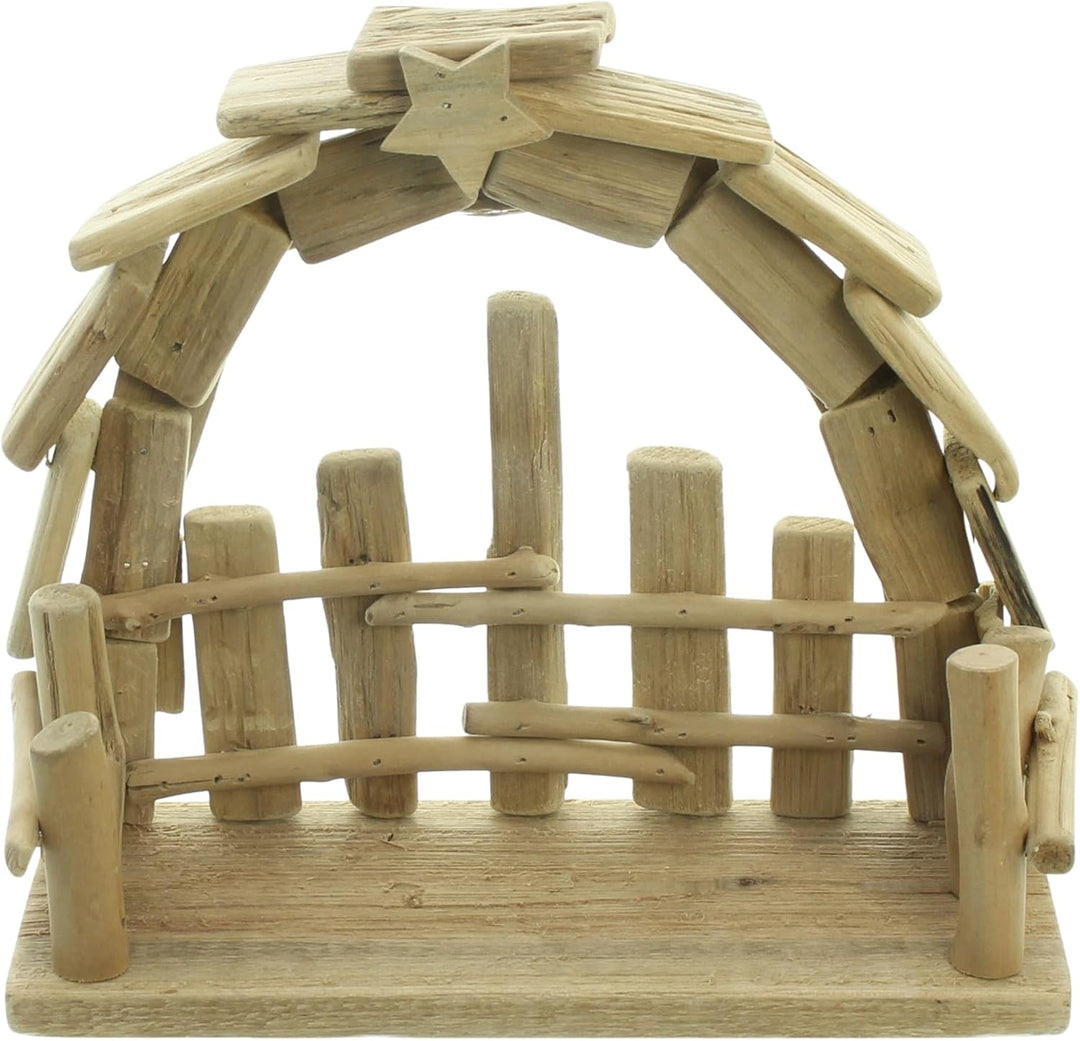 Dekoleidenschaft Weihnachtskrippe Natur aus Treibholz, Holzkrippe, Weihnachtsdeko, Krippenspiel, Hol