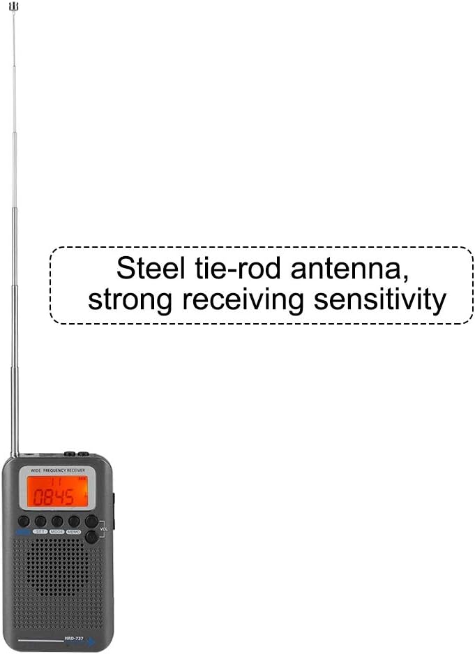 Bewinner Air Band Radio Receiver, Tragbares FM AM CB SW Radio mit Verlängerter Antenne, Breitfrequen