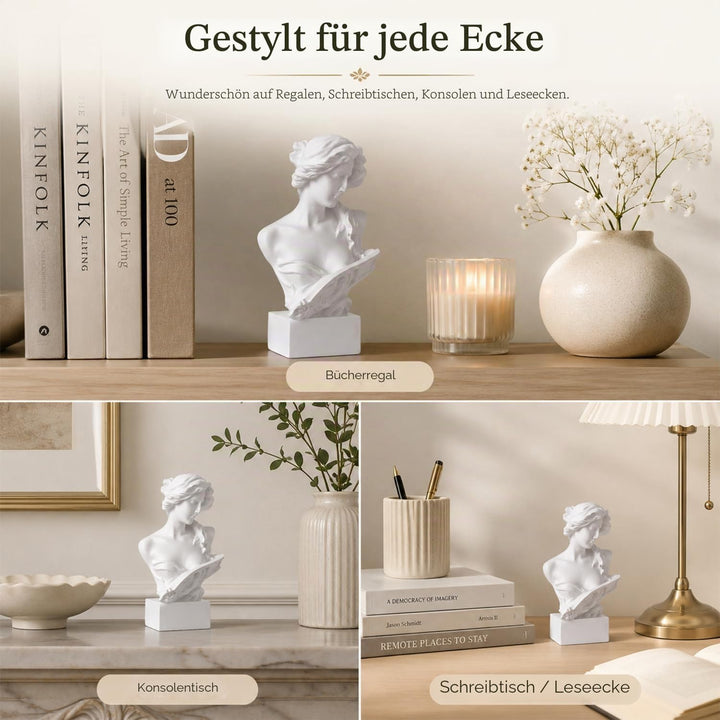 LCCCK 15.2 cm H Weiss Aphrodite Statue Skulptur, Harz Griechische Mythologie Büste Statue, für Koket