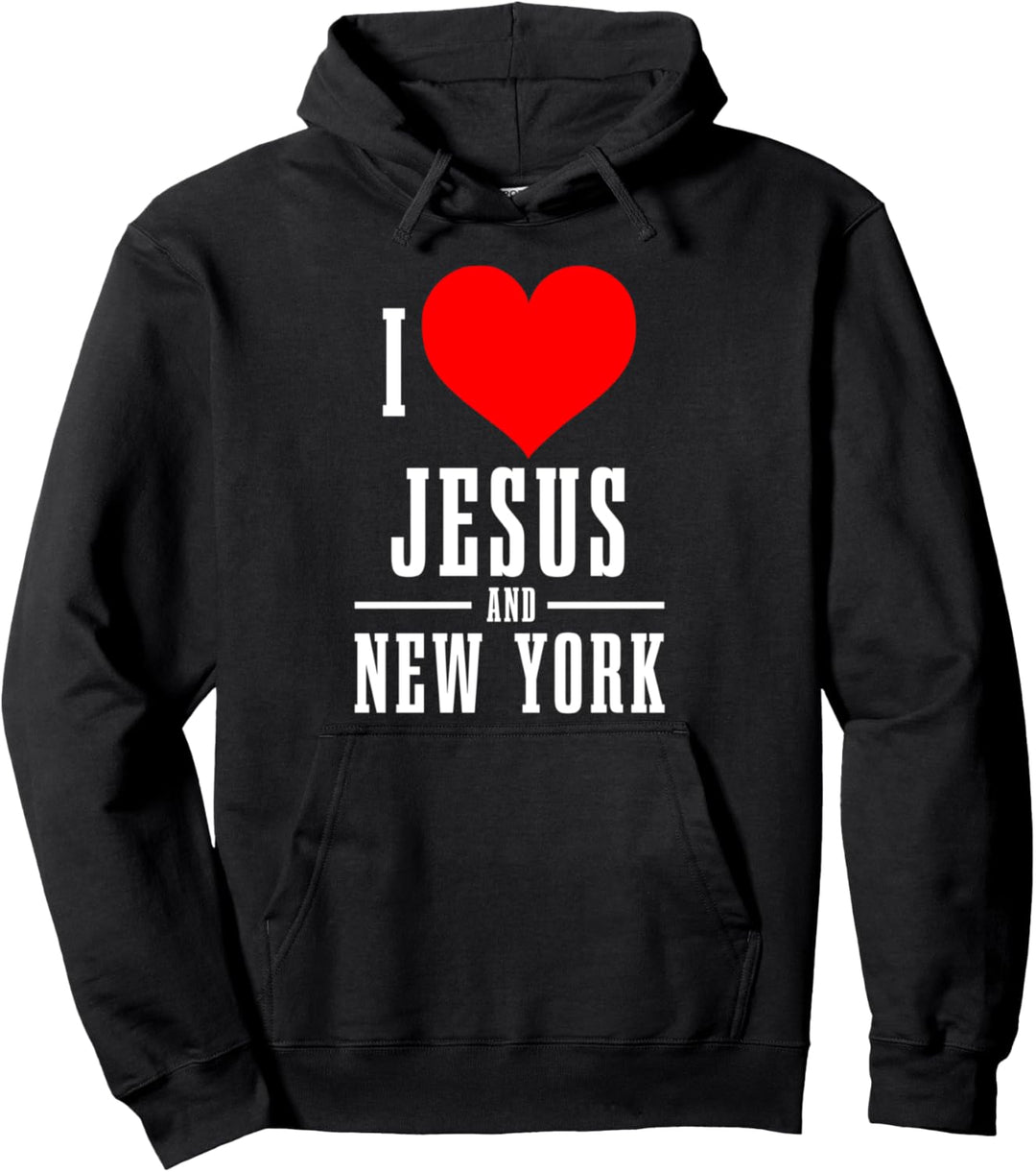New York City Ich liebe Jesus und NY NYC Christian Pullover Hoodie