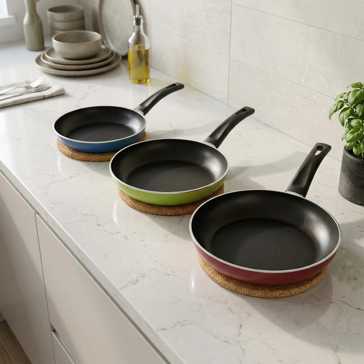 STONELINE VERY TITAN Pfannenset 3 teilig, 20/24/28 cm, Pfanne Induktion geeignet, Antihaft beschicht