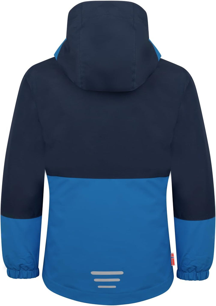 Trollkids wasserdichte atmungsaktive Kinder 3in1 Jacke mit verstellbarer Kapuze und Strickfleece-Inn