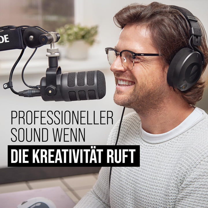 RØDE PodMic Dynamisches XLR/USB Sprechermikrofon für Podcasts, Streaming, Gaming, Musikproduktion un
