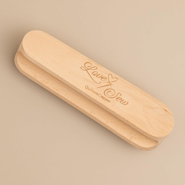 Love Sew Quilters Clapper – unlackiertes Holz, Schneiderklöppel, Mehrzweck-Nähwerkzeug zum Abflachen