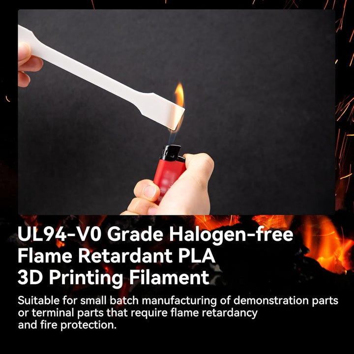 kexcelled PLA FR Flame Retardant Schwarz Filament UL94-V0 Grade Halogen-freies Flammhemmendes 3D Dru