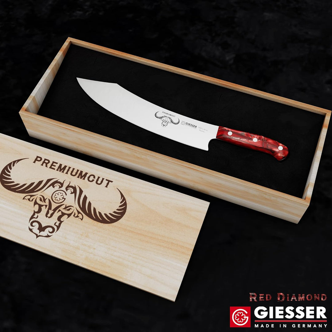 GIESSER 227793067 Premiumcut Barbecue-Messer, Red Diamond 30 cm Barbeque Red Diamond, 30 cm Barbeque