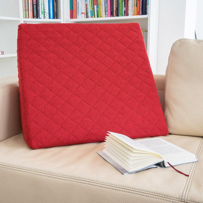Sabeatex® Rückenkissen, Keilkissen für Couch und Sofa, Lesekissen für bequemes Sitzen. 5 Unifarben f
