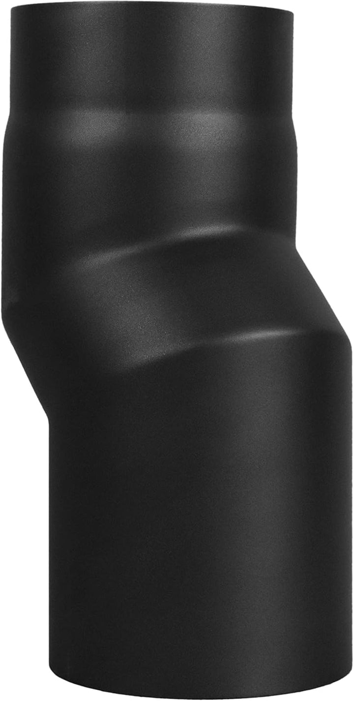 LANZZAS Rauchrohr Versatzbogen mit 40 mm Versatz - im Durchmesser Ø 150 mm - Farbe: gussgrau - Ofenr