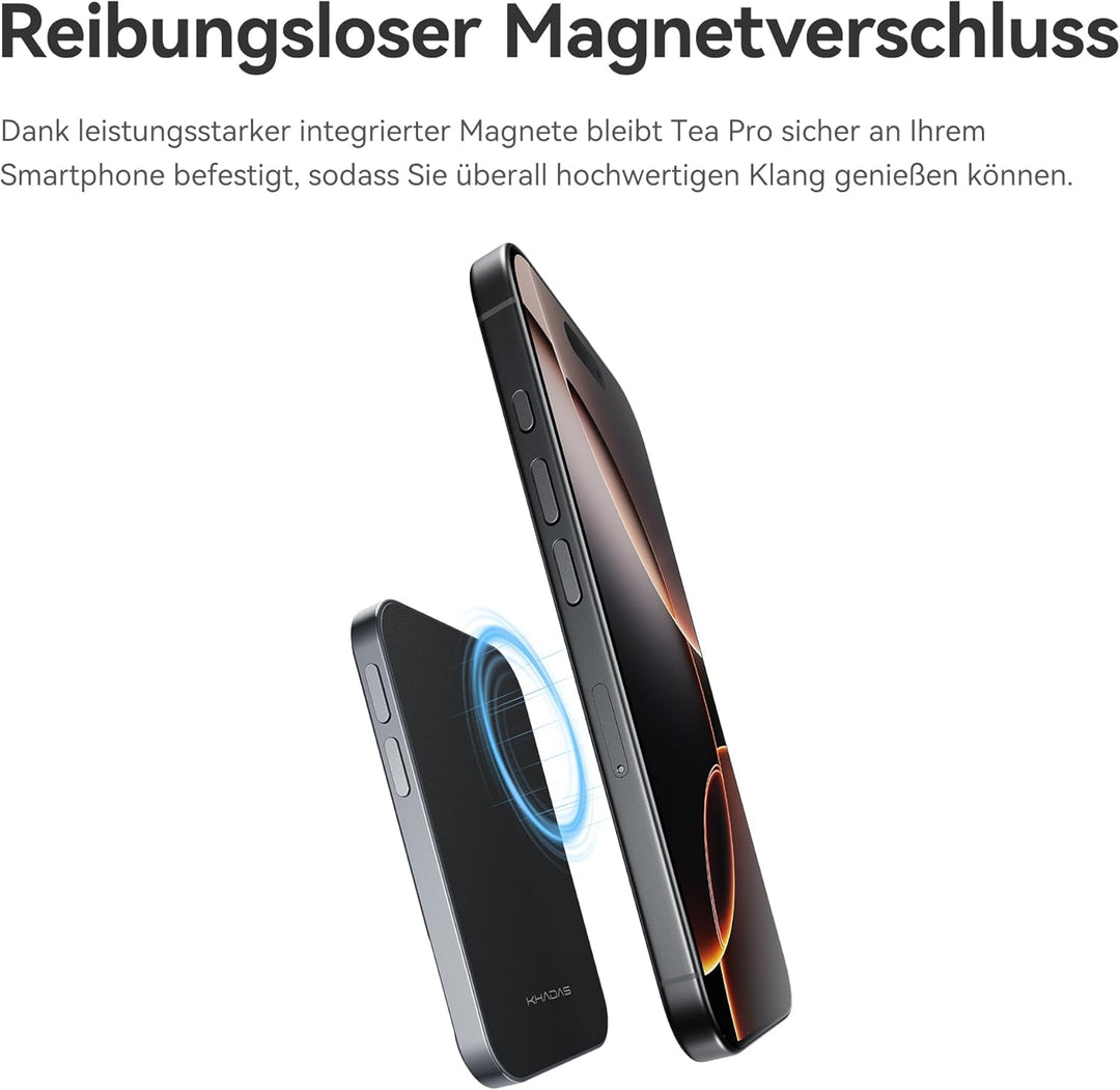 Khadas Tea Pro DAC Kopfhörerverstärker – Tragbarer Bluetooth Kopfhöreramp, Hi-Res Verstärker MagSafe