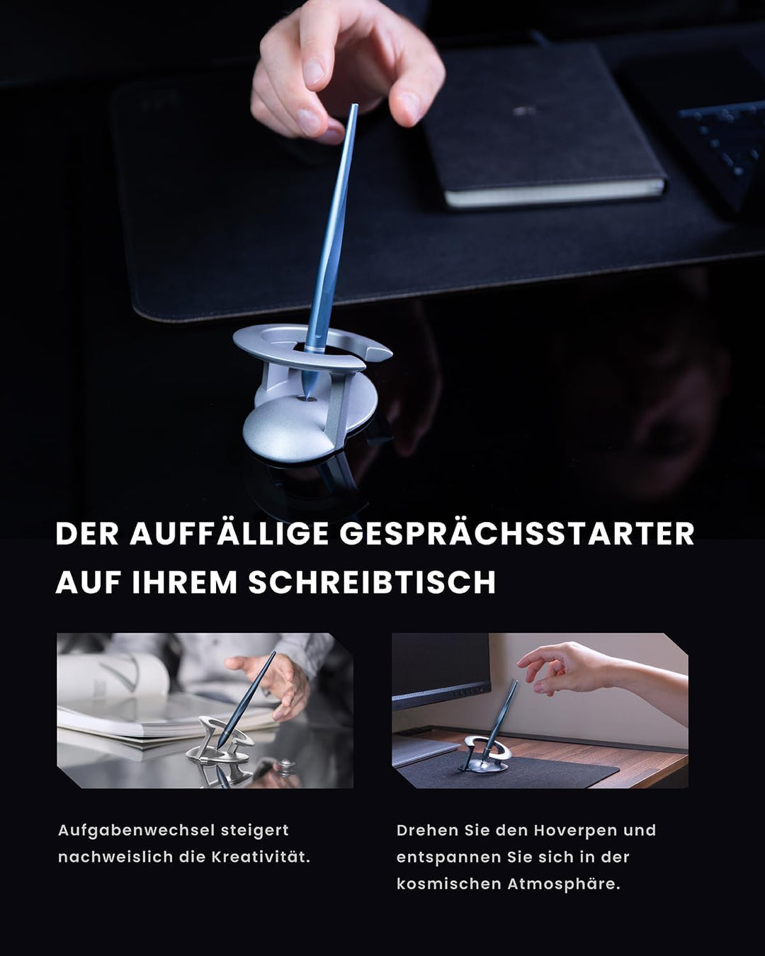 novium Hoverpen Interstellar Edition - Futuristischer Luxusstift aus Luft- und Raumfahrt-Legierungen
