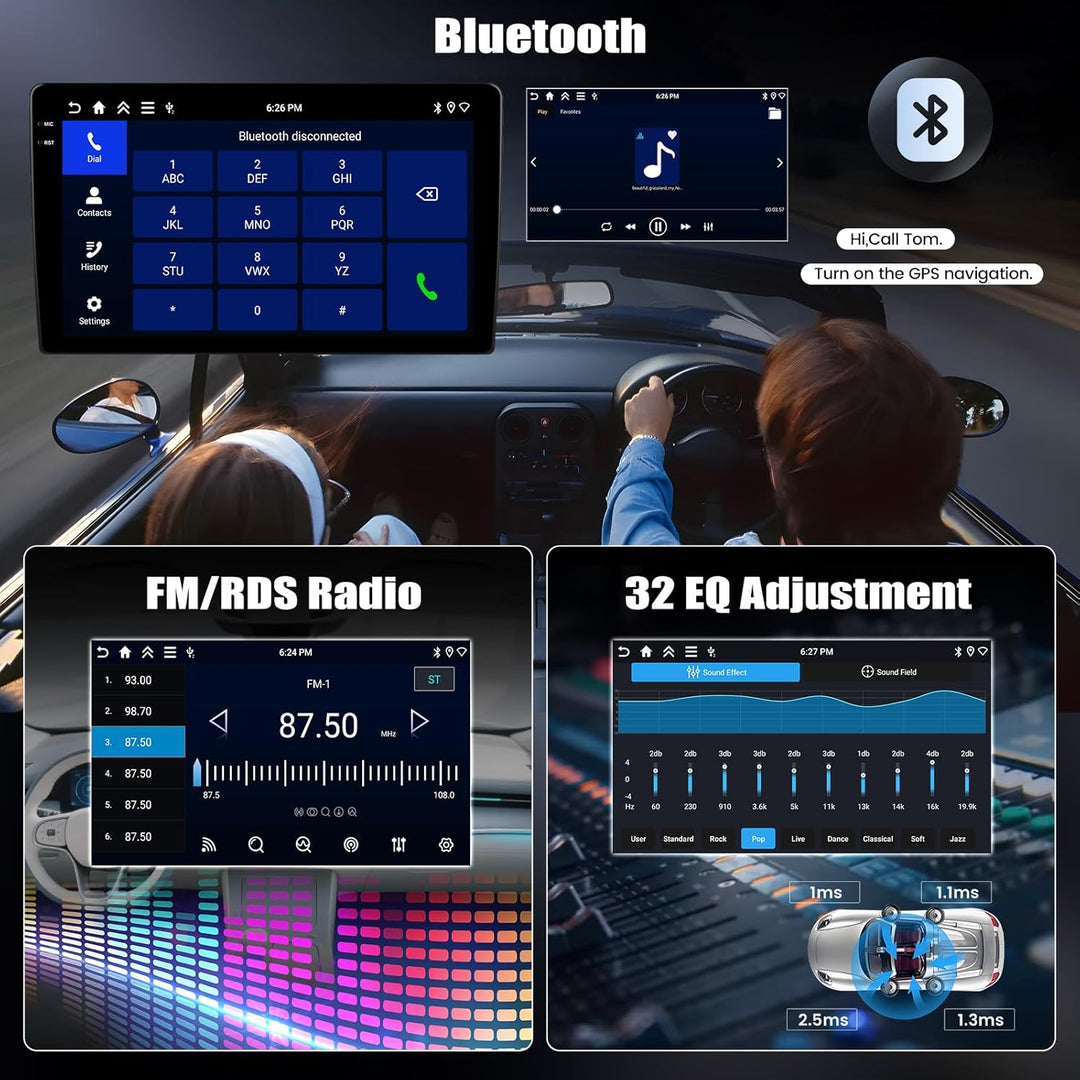 CAMECHO 4+128G 10 Zoll Android 15 Autoradio für VW Skoda Octavia 2007-2013 mit Rückfahrkamera, Incel
