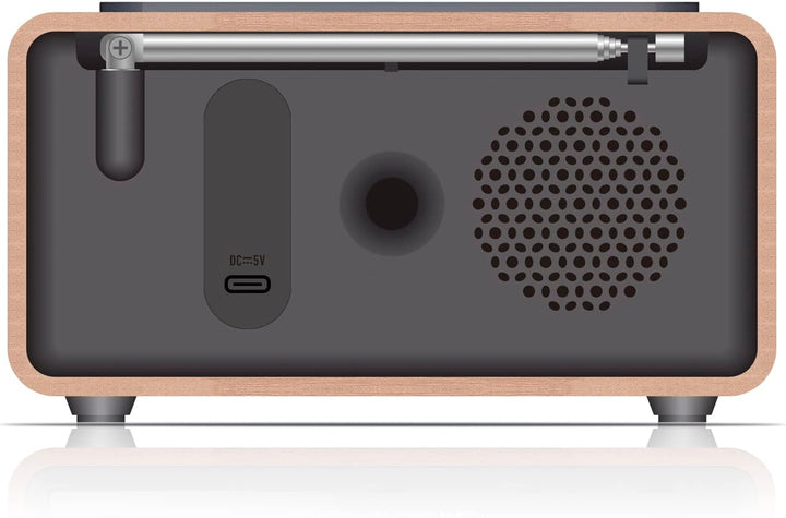 Inscabin W20A DAB/DAB+ FM Digital-Radiowecker mit Kabelloses Laden/grossem Bildschirm, tragbarer kab