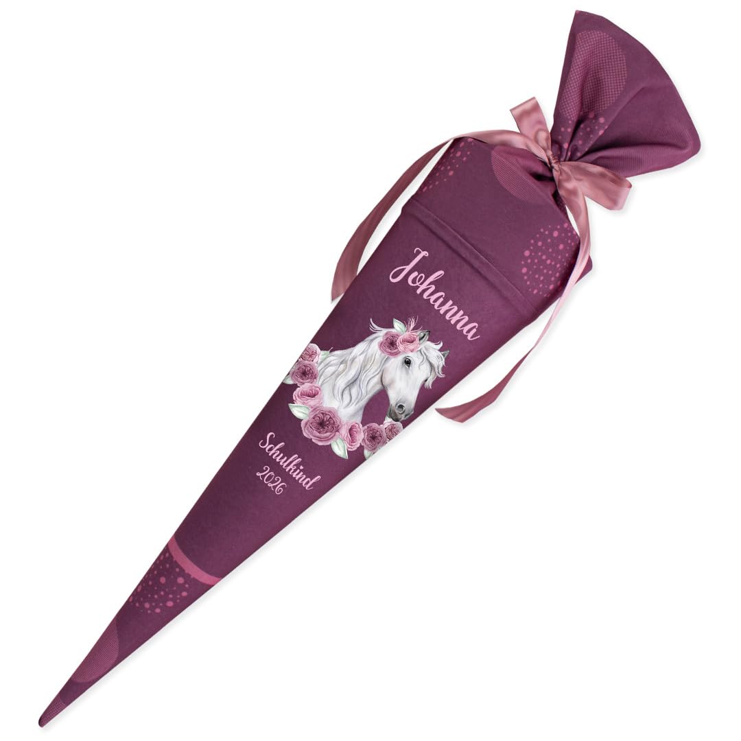 Deine Schultüte aus Stoff Kuschel Velvet Wunschmotiv individualisierbar mit Wunschname personalisier