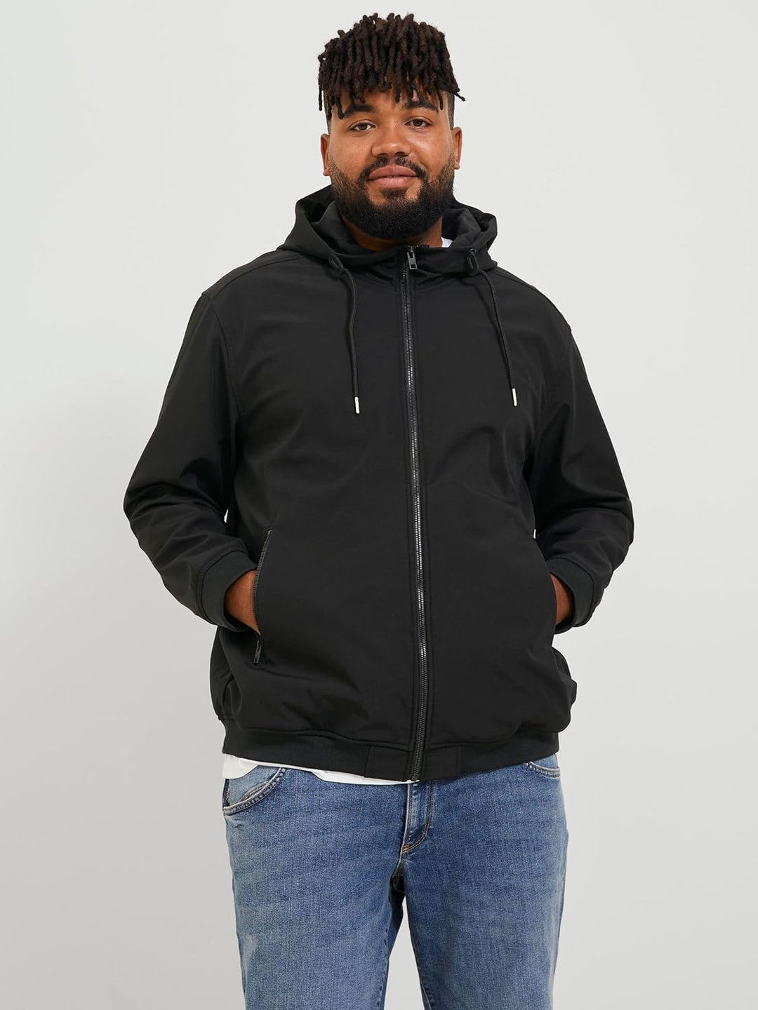 JACK & JONES Herren Jjebasic Softshell Hood Pls Jacke 3XL Navy Blazer, 3XL Navy Blazer