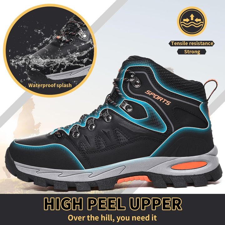 Littleplum Herren Wanderschuhe Winterschuhe Waterproof Wanderstiefel Outdoor Rutschfest High Top Tre