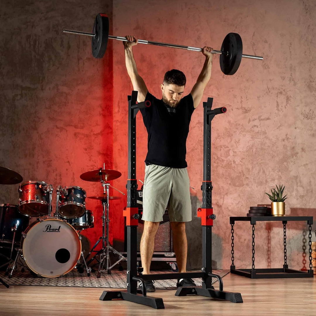 Hop-Sport verstellbare Hantelablage für Langhantel HS-1004L – Squat Rack Kniebeugenständer bis 250kg