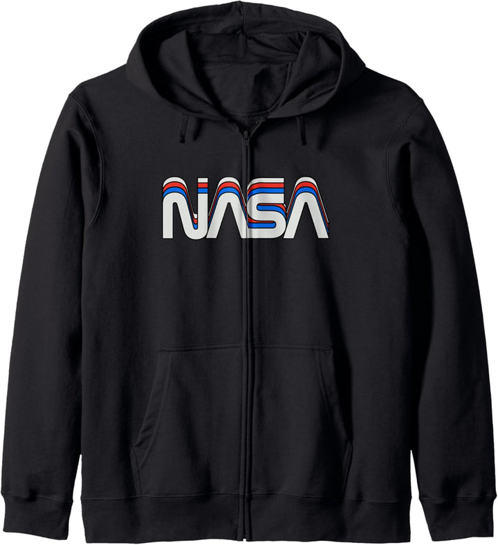 70er 80er Jahre Retro Vintage NASA Wurm Logo Retro NASA Geschenkidee Kapuzenjacke