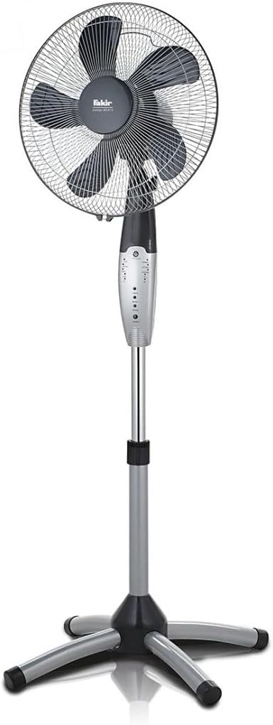 Fakir VC 40 S Standventilator mit Fernbedienung, 55 Watt, höhenverstellbar - Leiser Ventilator mit 3