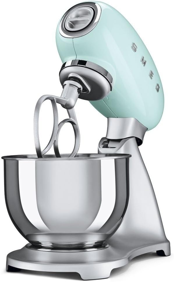 SMEG Elektrische Multifunktions-Küchenmaschine SMF01PGEU, Aluminum, pastellgrün