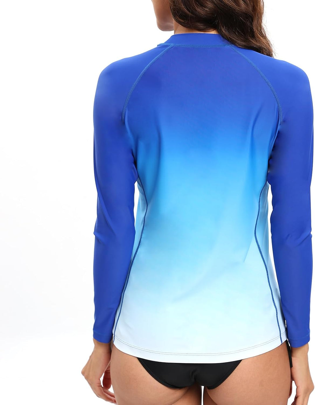 SURFEASY Damen Rash Guard Langarm Sonnenschutz Schnelltrocknend Badeshirt Surf Shirt Schwimmen Badem
