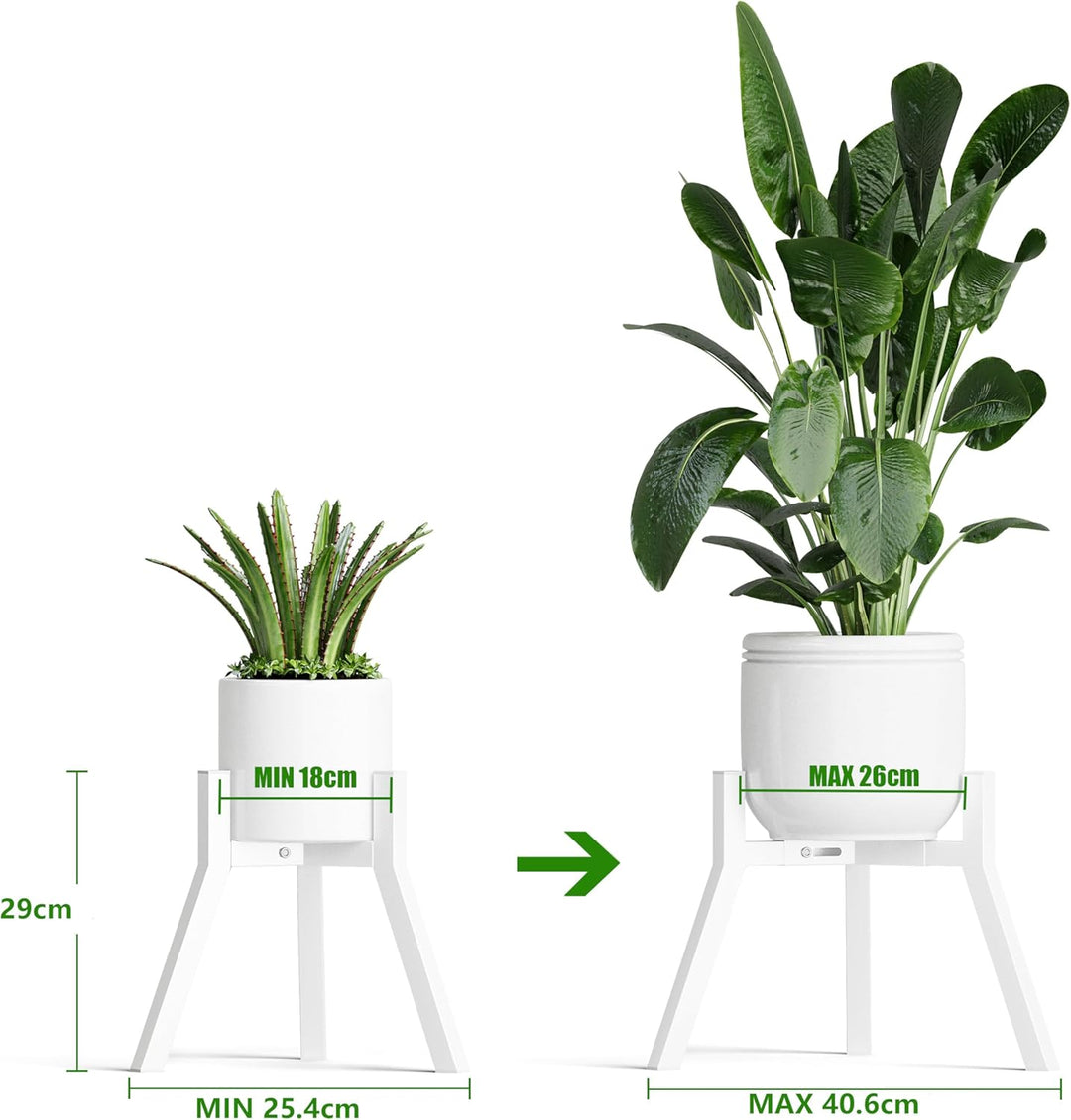 2er Pack Verstellbarer Pflanzenständer für Innen Aussenbereich Blumenständer aus Metall Schwerlast H