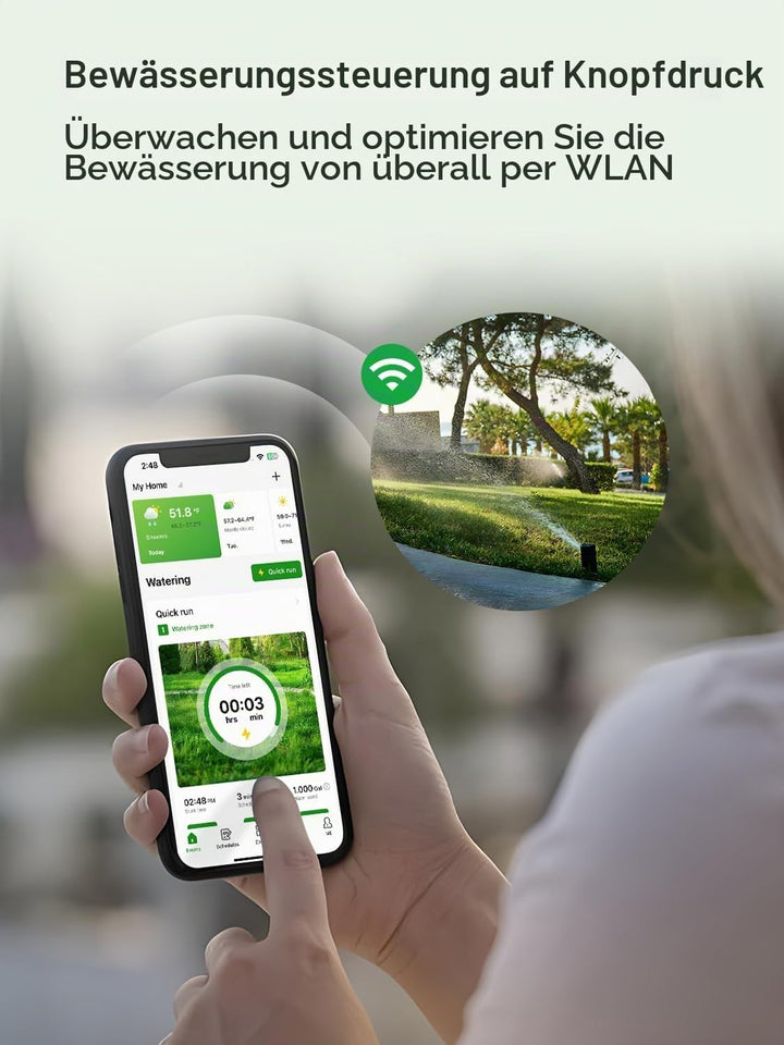 HSC-600W WLAN-Bewässerungscomputer 6 Zonen mit App-Steuerung, HSC-600W