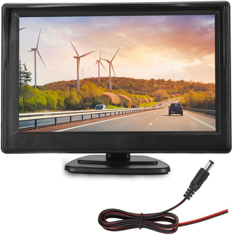 Auto-Monitor, 5-Zoll-TFT-Monitor Hochauflösendes PAL/NTSC-Rückfahr-Parkdisplay Fahrzeugsicherheitssy