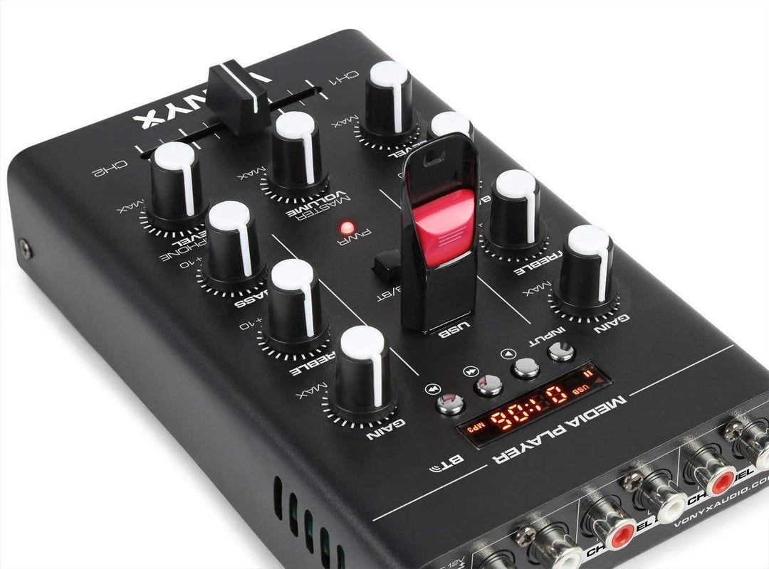 Vonyx SMT500BT Kompaktmixer Mischpult mit Bluetooth und mp3-Player