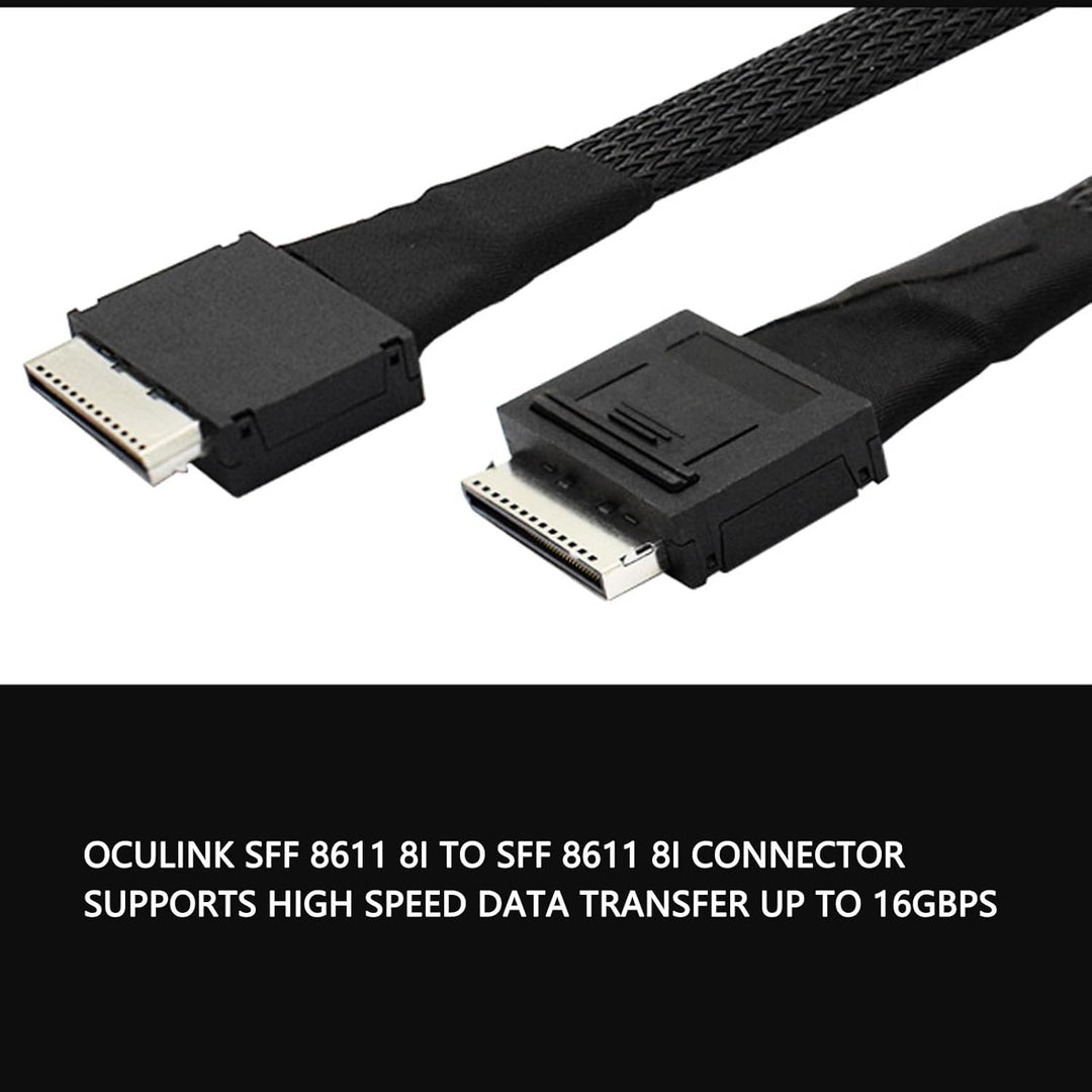 ASHATA Oculink SFF 8611 8i Kabel - 16 Gbit/s Datenübertragung, Unterstützung SAS 3.0 4.0 3.0 für PCI