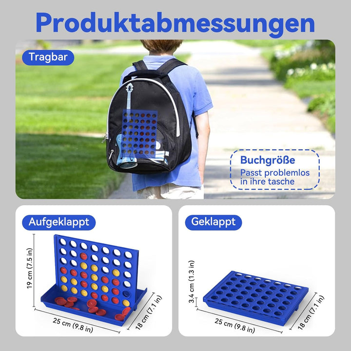 Pup Go Standard-Grösse 4 in Einer Reihe Brettspiele für Kinder ab 3+ Jahren, Mädchen Jungen, Pädagog