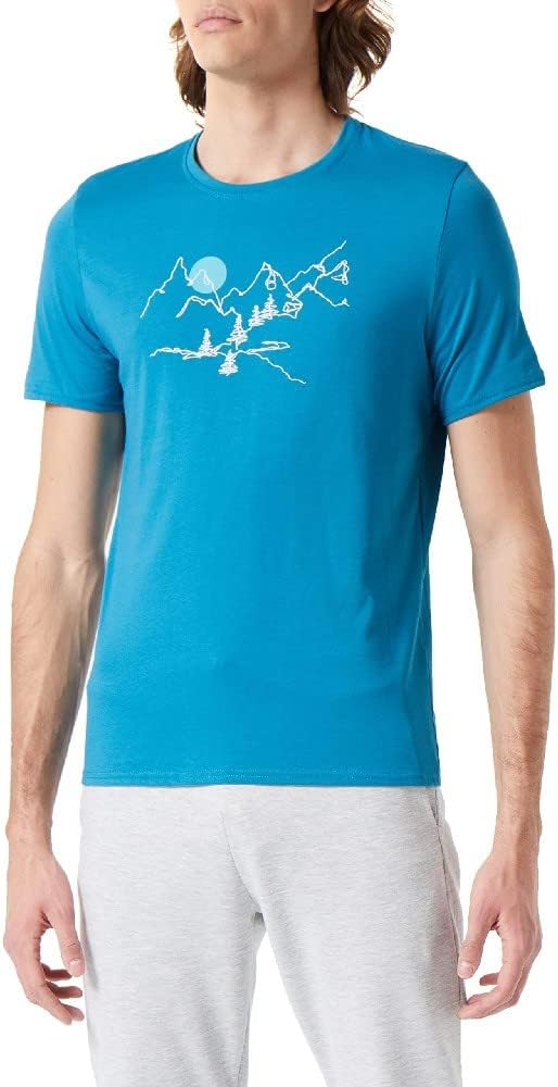 Odlo Herren Nikko Landscape_551372 Kurzarm Shirt S Saxony Blue, S Saxony Blue