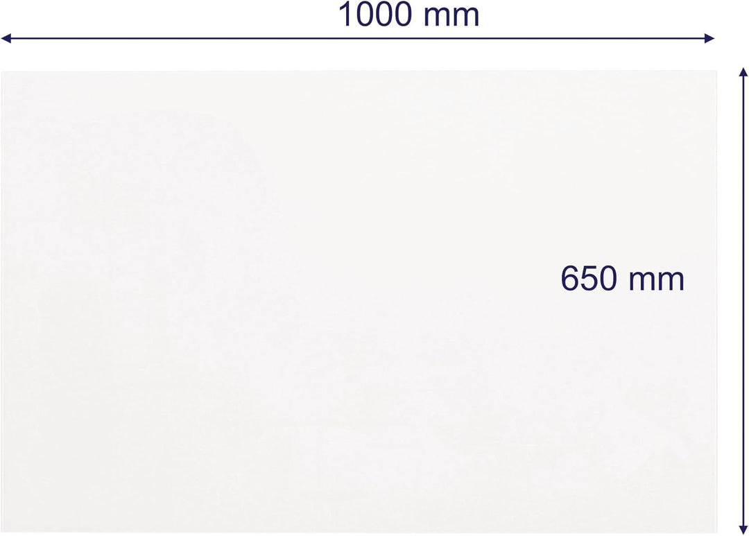 FRANKEN Whiteboard aus Glas, magnetisch und beschreibbar, Design-Schreibtafel ohne Rahmen, Magnettaf