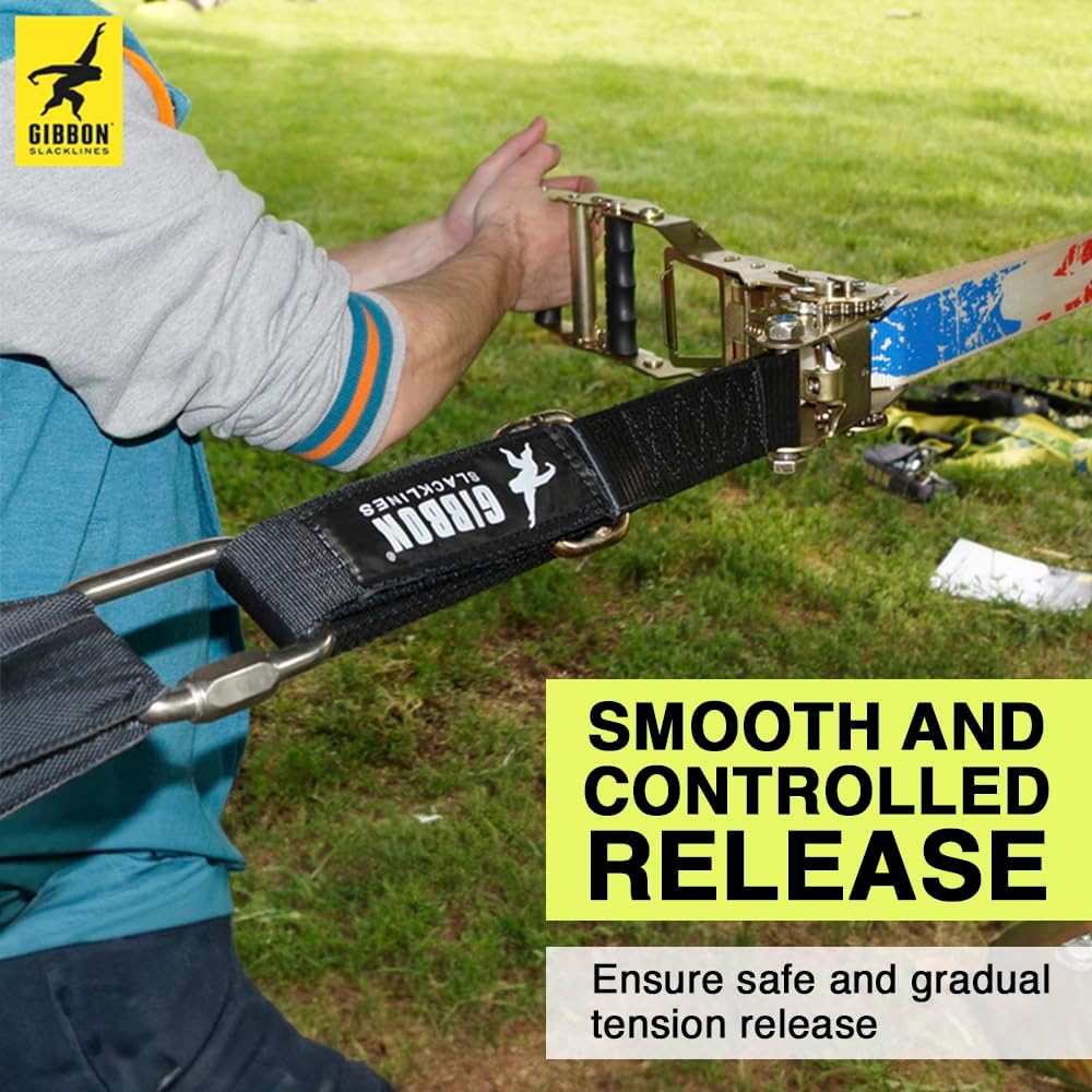 Gibbon Slacklines Slow Release Trickline Equipment, perfekte Lösung für ein sicheres und materialsch