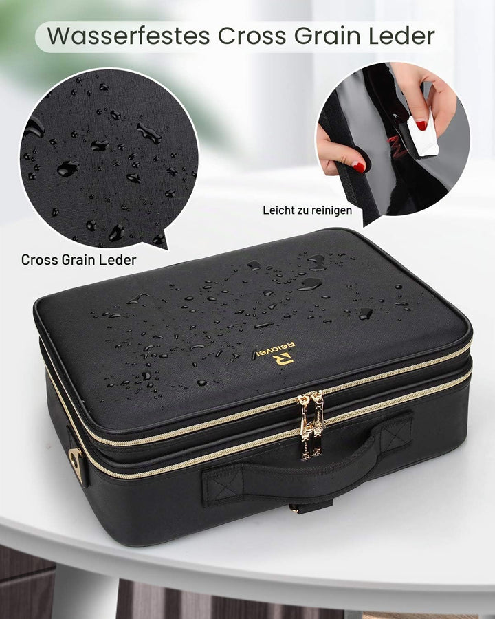 Relavel Grosse Kosmetiktasche - 15.8 inches, Portable Reise Kosmetikkoffer Damen Make Up Tasche Prof