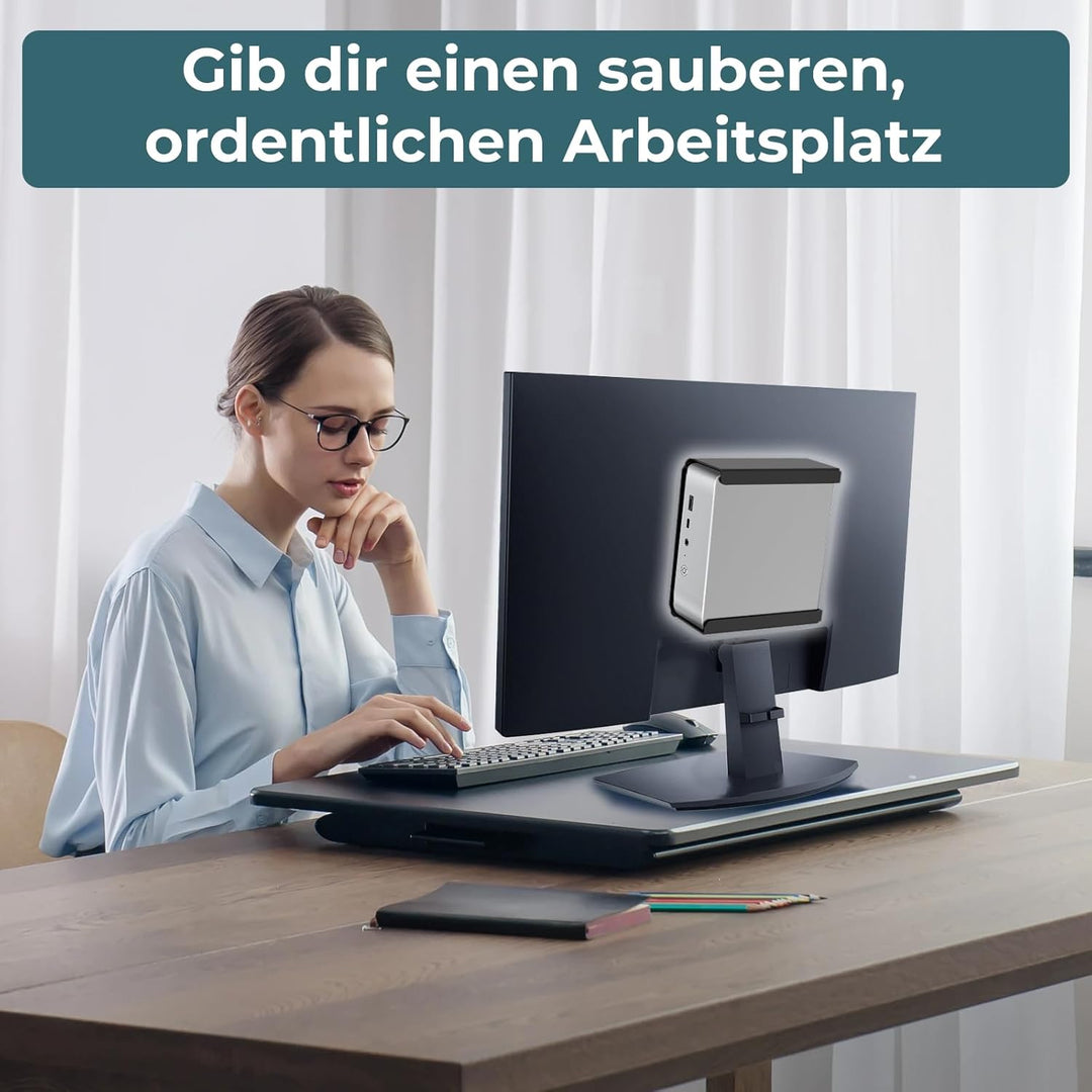 Metall Mini-PC-Halterung kompatibel mit Beelink SER8, SER6, SER9, SER9 Pro, EQi12, EQR6, Mini-PC VES