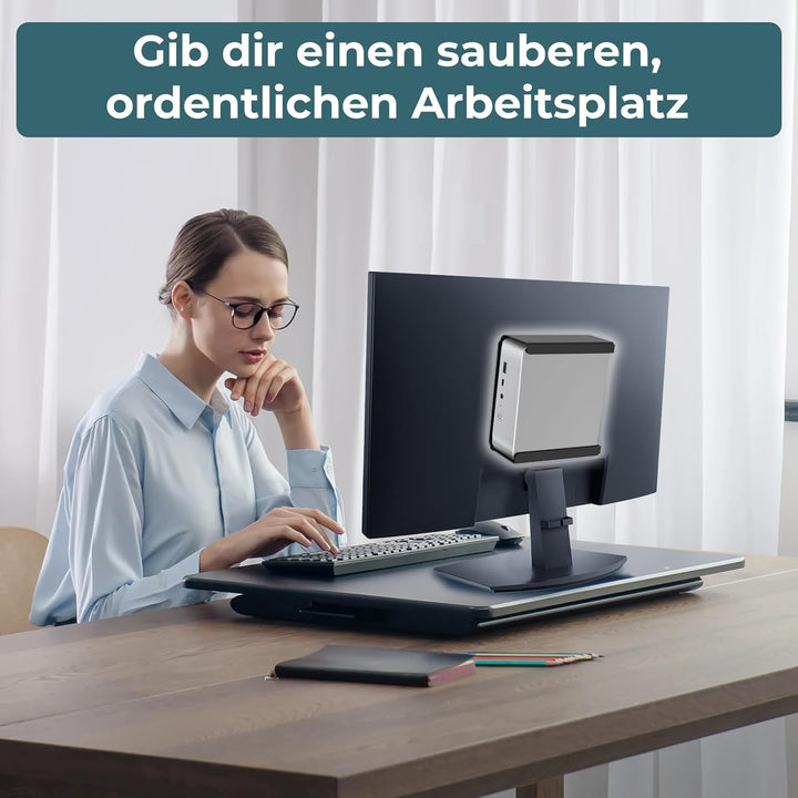 Metall Mini-PC-Halterung kompatibel mit Beelink SER8, SER6, SER9, SER9 Pro, EQi12, EQR6, Mini-PC VES