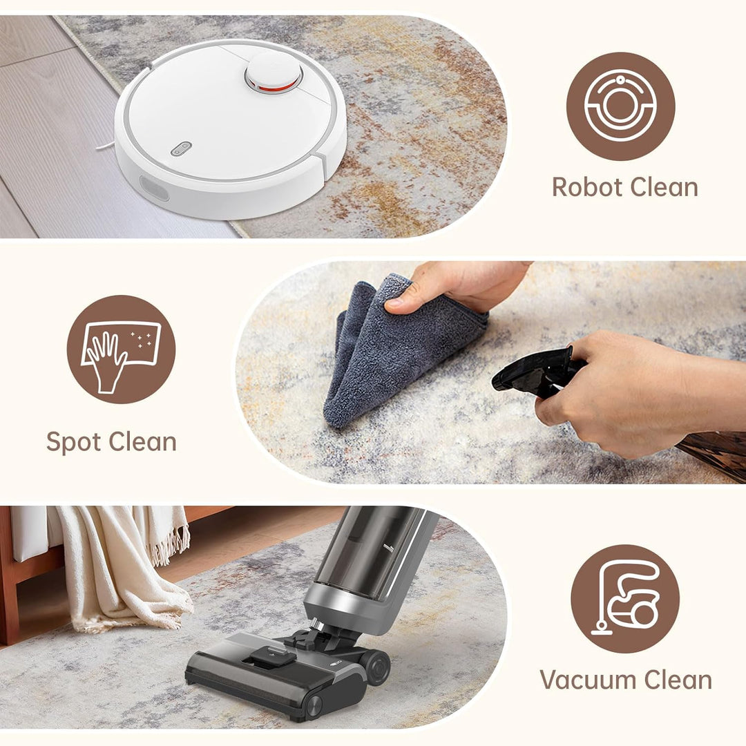 Calore Teppiche für Wohnzimmer, Schlafzimmer, Esszimmer, Rutschfester, weicher Kurzflor-Teppich, Abs
