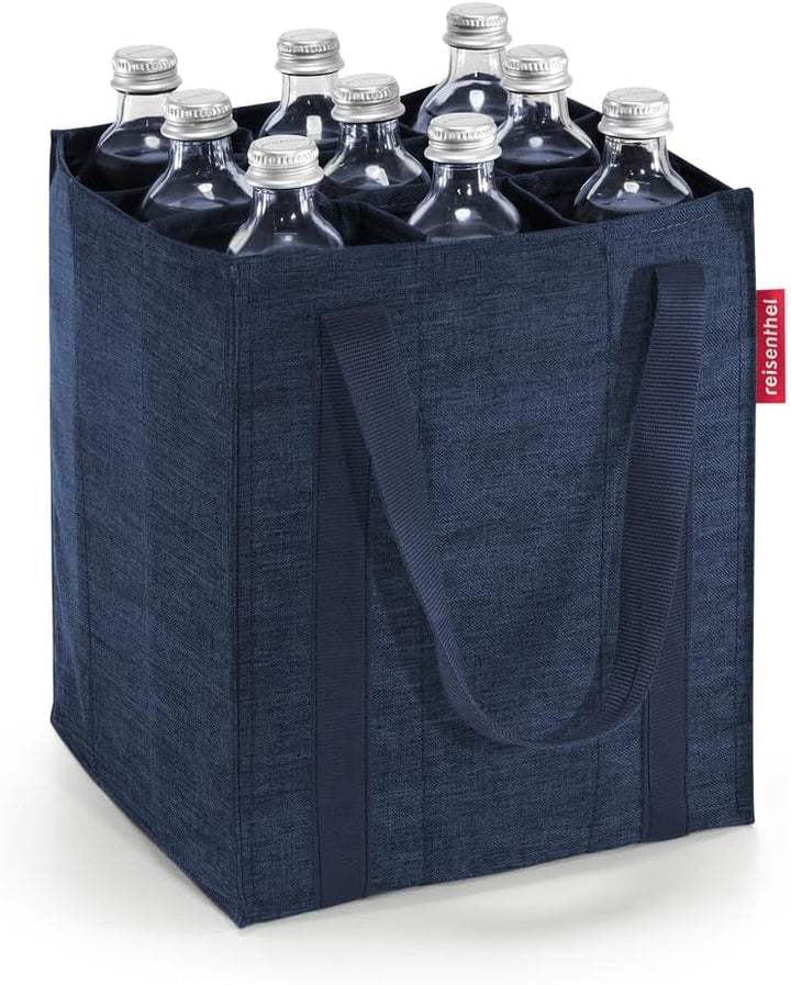 reisenthel bottlebag twist navy - 9 Fächer, einfaches Recycling der Flaschen, Tragegurte, Twist Navy