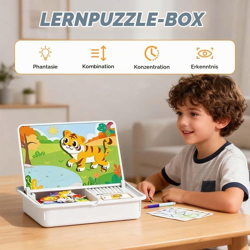 3 In 1 Magnetische Puzzle für Kinder, Neu Magnetspiel, Pädagogisches Magnetgeschenk Montessori Spiel