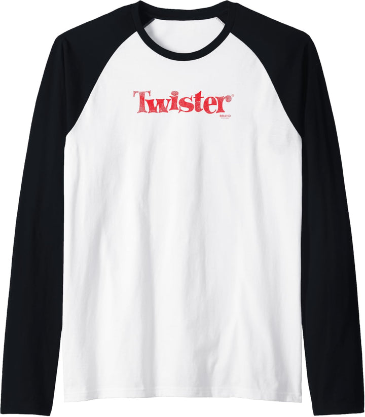 Twister Red Distressed Classic Logo Raglan