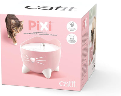 Catit Pixi Trinkbrunnen für Katzen, 2,5L, pink, 1 Stück (1er Pack) pink 1 Stück (1er Pack), pink 1 S