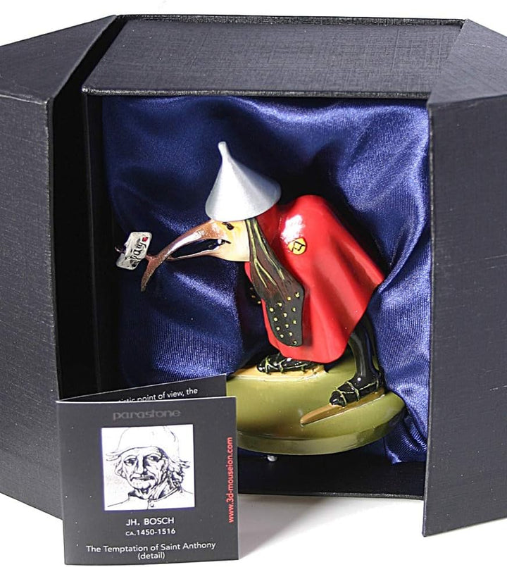 Pocket Art - Museums Miniaturskulptur - Vogel mit Brief - nach Hiernymus Bosch …