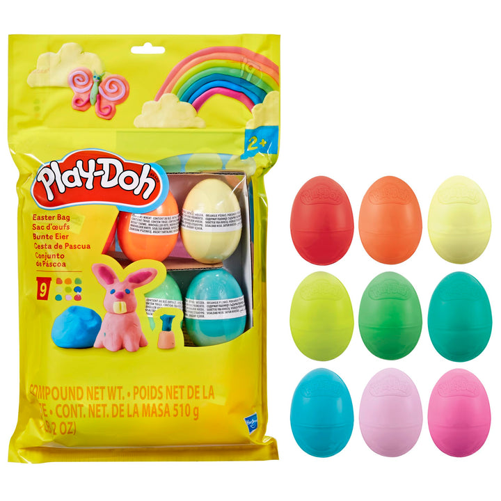 Play-Doh Bunte Eier, 9 Eier (je 56 g) in 9 verschiedenen Farben, als Ostergeschenk, Mitbringsel auf